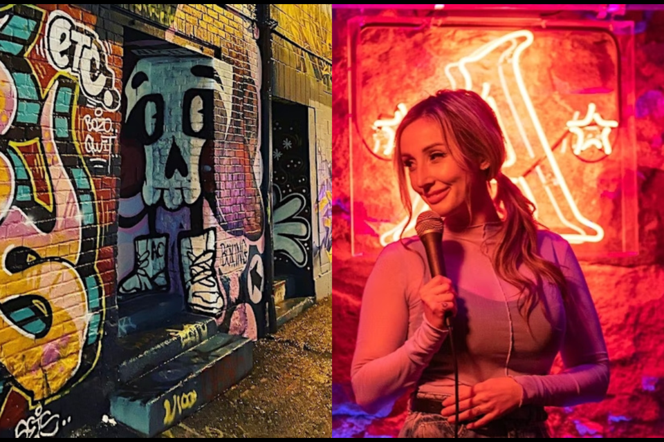Lance Harrison's Cabaret and Comedy Club is opening up in the same space as All-City Athletics in Vancouver's Gastown neighbourhood. Talie Perry (right) will be hosting the next comedy night on Feb. 11, 2023.