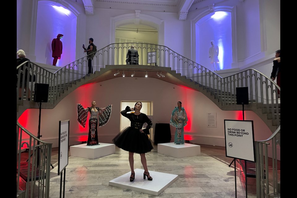 Then 鶹ýӳArt Gallery held a fashionable soirée on May 26, 2023, as a first look at the "Fashion Fictions" exhibit. The event featured a red carpet, live models, big-name and Indigenous designers, cocktails, and dancing. 