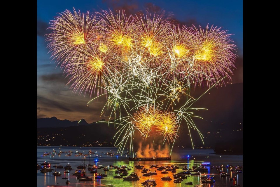 The first night of the Celebration of Light saw the Japanese team fill the sky above Vancouver with fireworks.