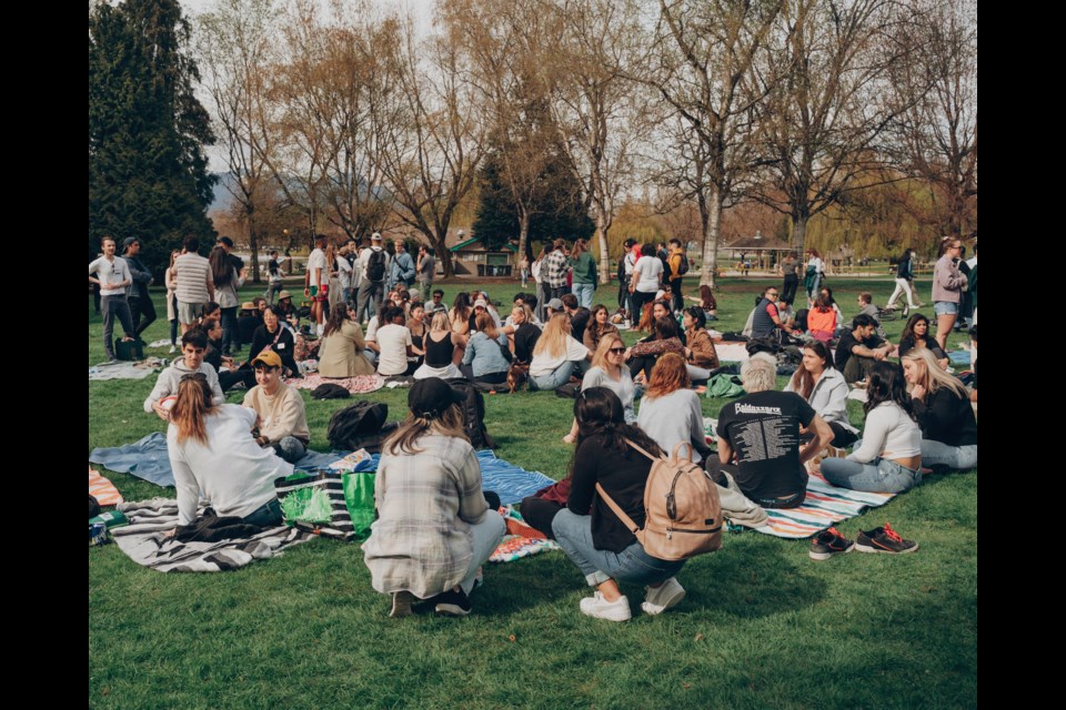 The Vancouver We Should Be Friends group gathered to make friends at Trout Lake Park on April 23.