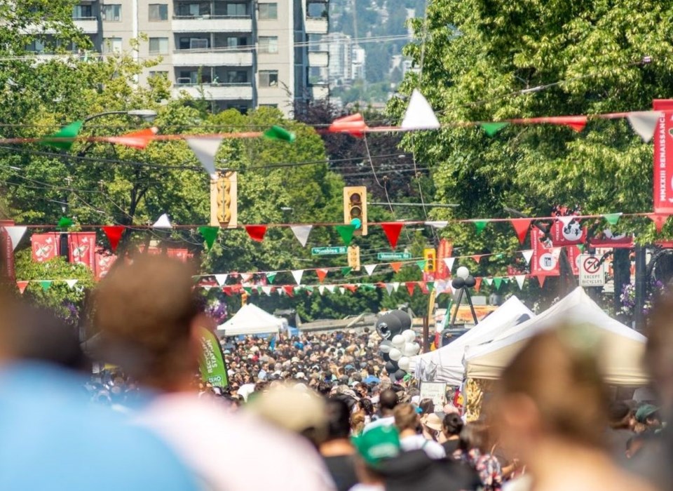 Italian Day 2024 Free street festival on Commercial Drive Vancouver