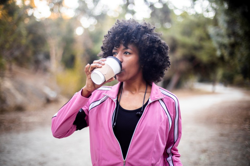 Running with coffee