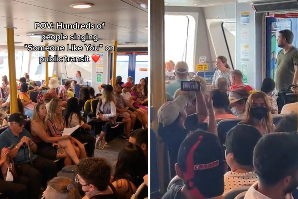 This video of strangers singing on the SeaBus is so wholesome