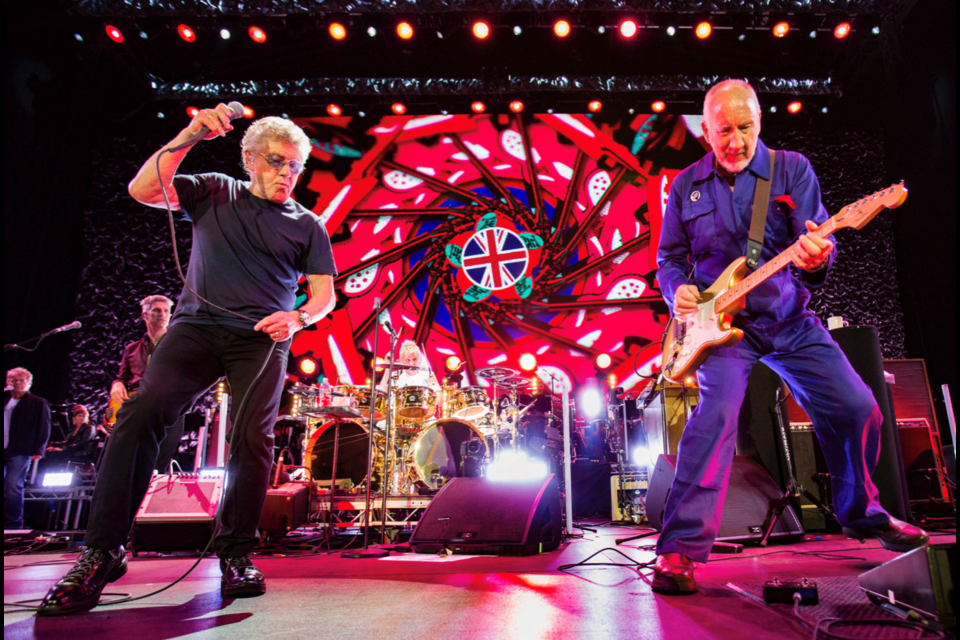 The Who are playing a show at Vancouver's Rogers Arena on Sept. 23, 2025.