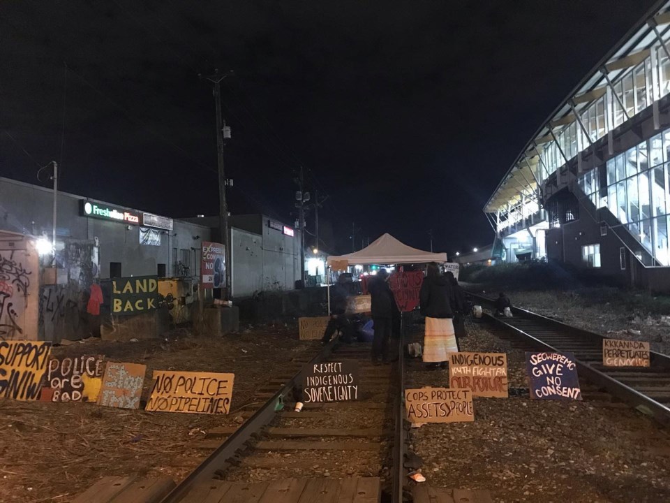 Track protest