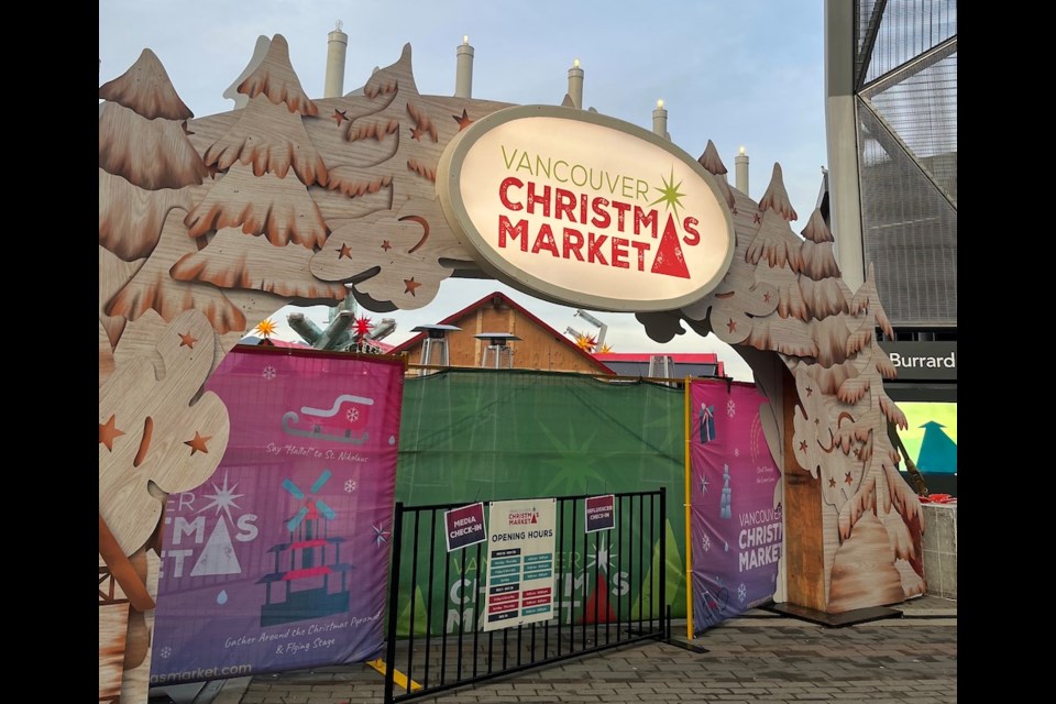 The Vancouver Christmas Market is on from Nov. 16-Dec. 24, 2023 at Jack Poole Plaza in Vancouver