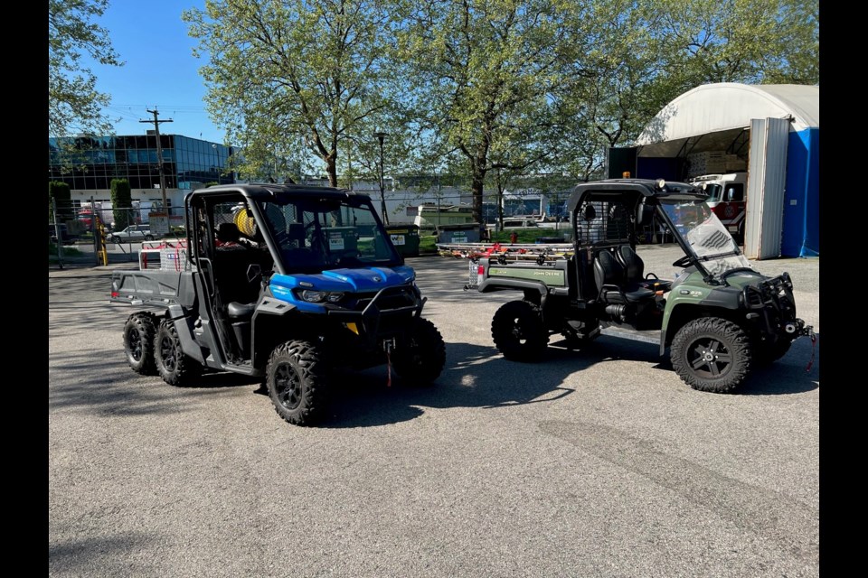 Vancouver Fire Rescue Service sends out its roving ATV unit into Stanley Park in the Summer for fire suppression and medical aid.