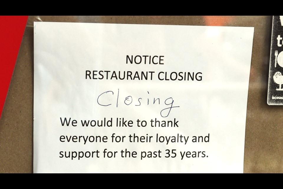 A Taste of India on Vancouver's Robson Street has closed.