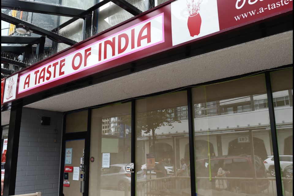 A Taste of India was open in downtown Vancouver for 35 years.