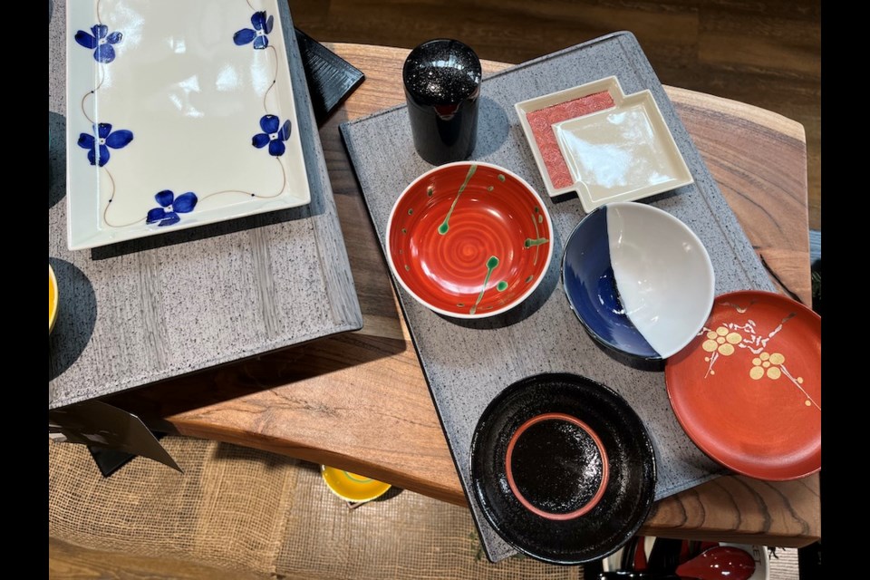 Beautiful dishware for sale at Aburi Market