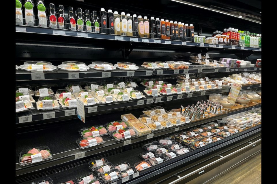 A staggering assortment of grab-and-go sushi.