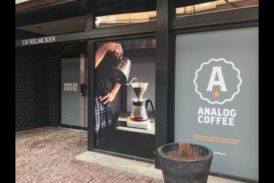 Analog Coffee from Calgary will be opening a location in Yaletown in Vancouver.