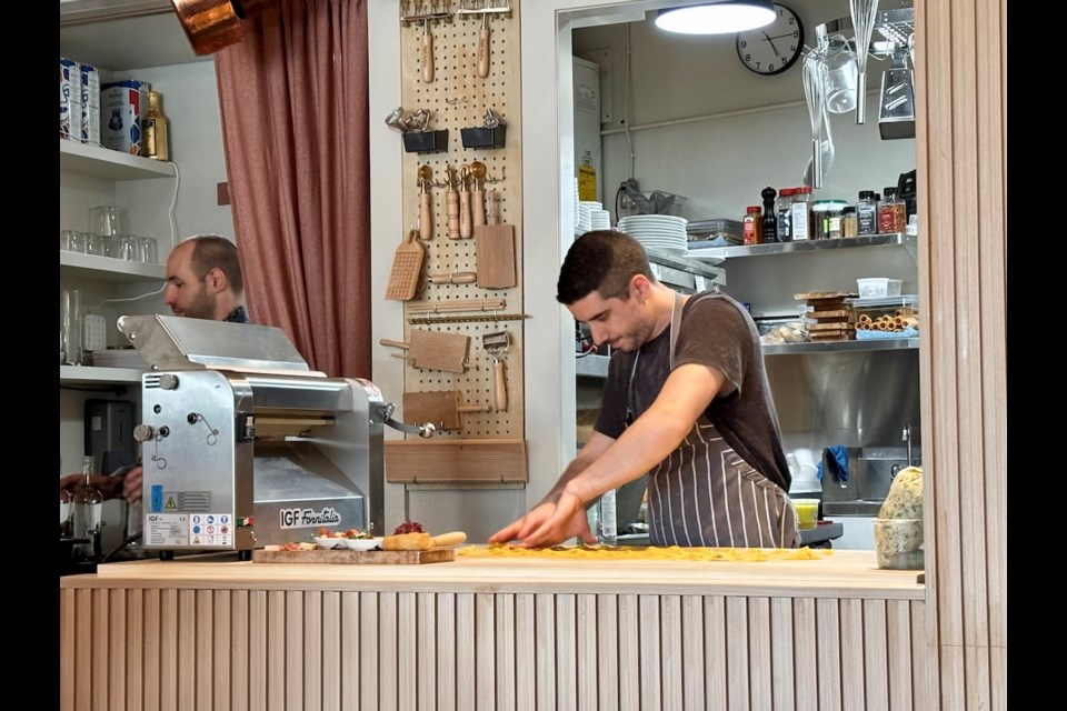 Diners at the 20-seat Angela Pastificio in East Vancouver will see chef-owner Calvin Vogstad turning out handmade pasta all evening. 