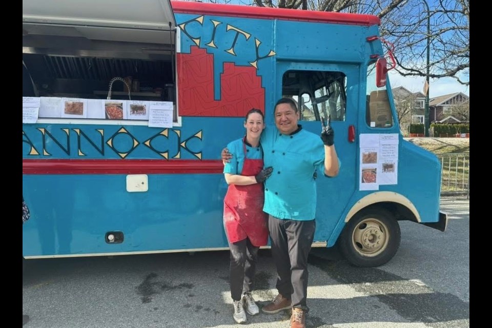 Hannah and Raymond Yamelst with their new Big City Bannock food truck ready for Vancouver's streets.
