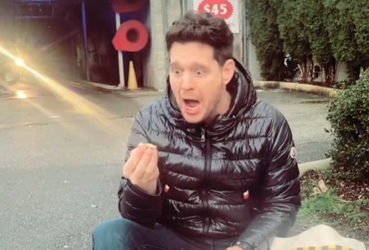 Vancouver's own Christmas crooner reacted to Tim Horton's Timbiebs in a recent TikTok video. 
