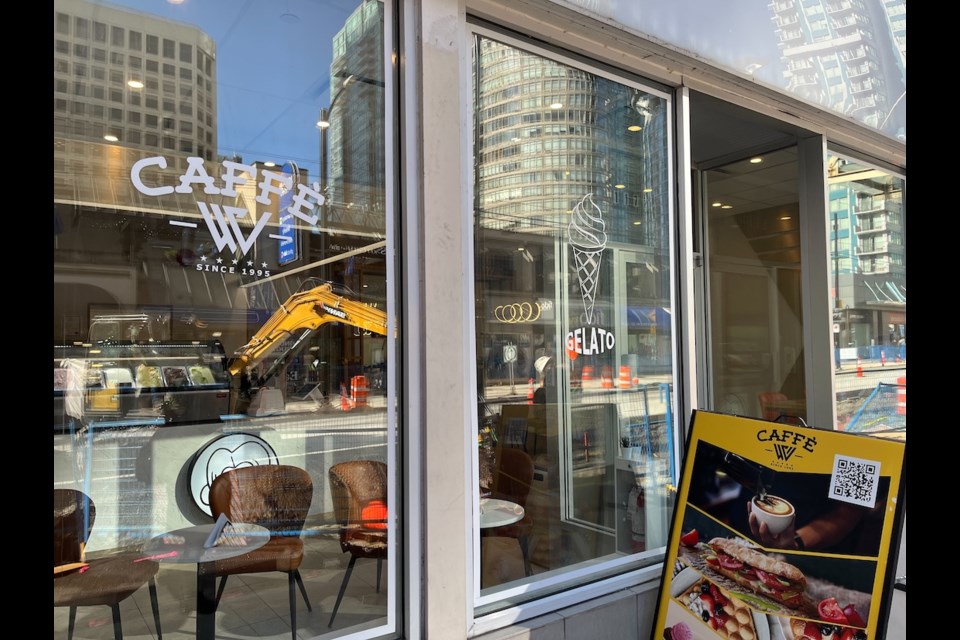 Caffé W at 1172 Robson St replaces Ba Ba Tang, the 鶹ýӳlocation of the Richmond-based coconut pudding dessert shop. Caffé W's original location is on West Broadway in Kitsilano.