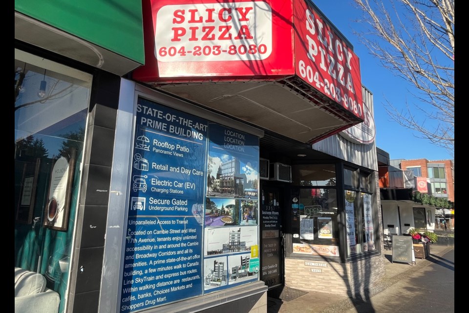 The development at 3353 Cambie St. has displaced several restaurants, including Paragon Tea Room.