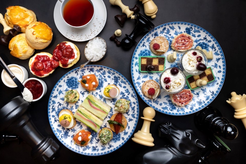 Known for their whimsical and immersive Afternoon Tea themes, the Fairmont Hotel Vancouver's Notch8 restaurant is currently running Griffin's Gambit, a chess-themed tea service.