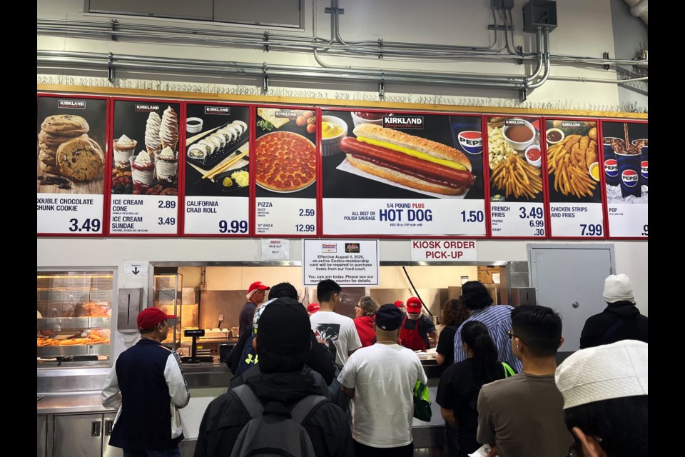 Signs are up at the downtown Vancouver Costco explaining the food stand there will no longer be open to the public.