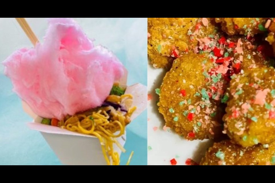 You'll find wild and wacky creations like Cotton Candy Noodles and Pop Rocks Popcorn Chicken at the 2022 Fair at the PNE in Vancouver.