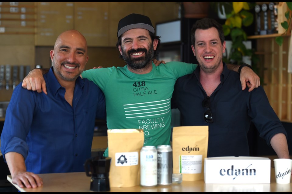 From left to right: Jorge Martinez from La Casita del Café, Mauricio Lozano from Faculty Brewing, and Matthew Beker of Edann Coffee.