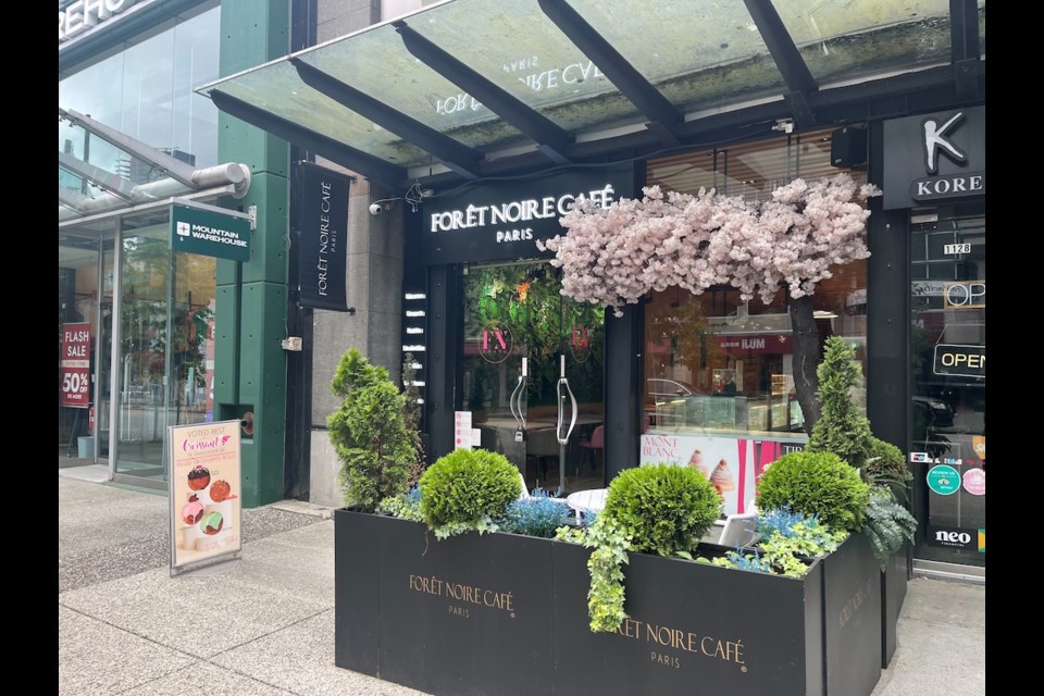 Changes are taking place on Robson Street as the second location of Foret Noire, a French bakeshop, undergoes an ownership and name change in May 2025.