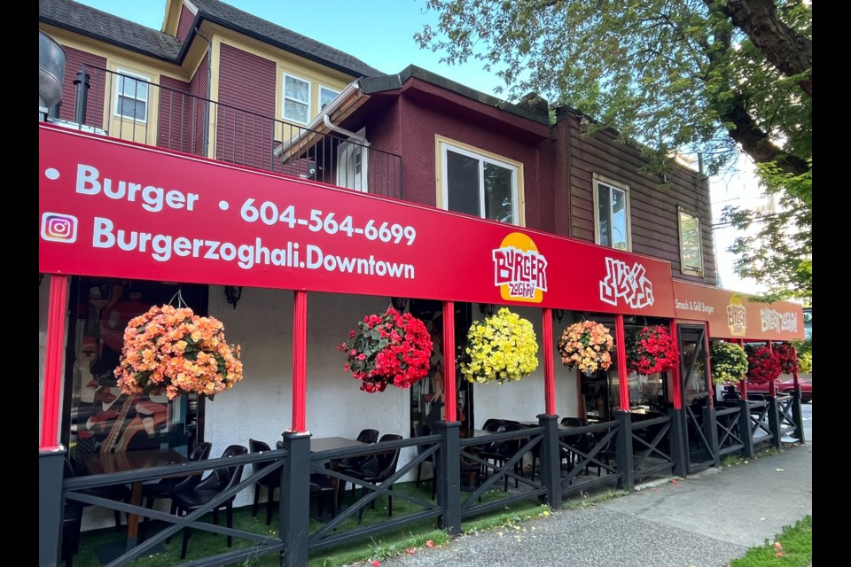 Burger Zoghali is opening on Denman Street in Vancouver's West End soon.