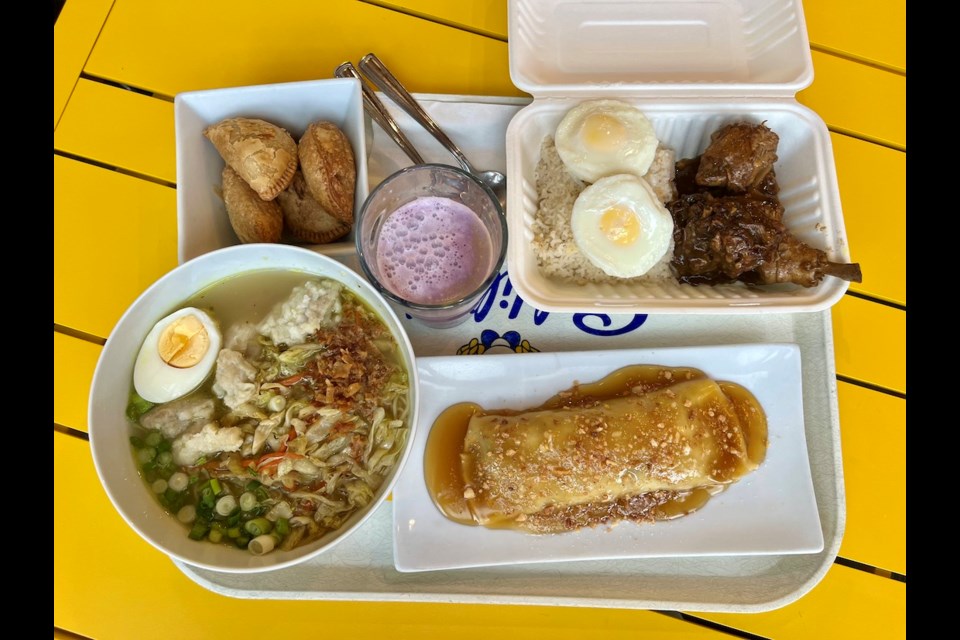 Like many Goldilocks bakeshops, the Vancouver location has a cafe menu of Filipino comfort eats, with dishes like empanadas, silog (breakfast combos of rice, egg, and meat like chicken adobo), fresh lumpia, and seasonal items like mami (noodle soup).
