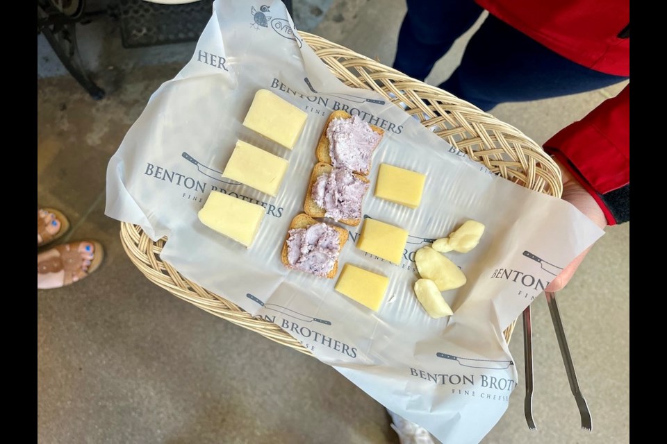 Sample a few different kinds of cheese from Benton Bros. 