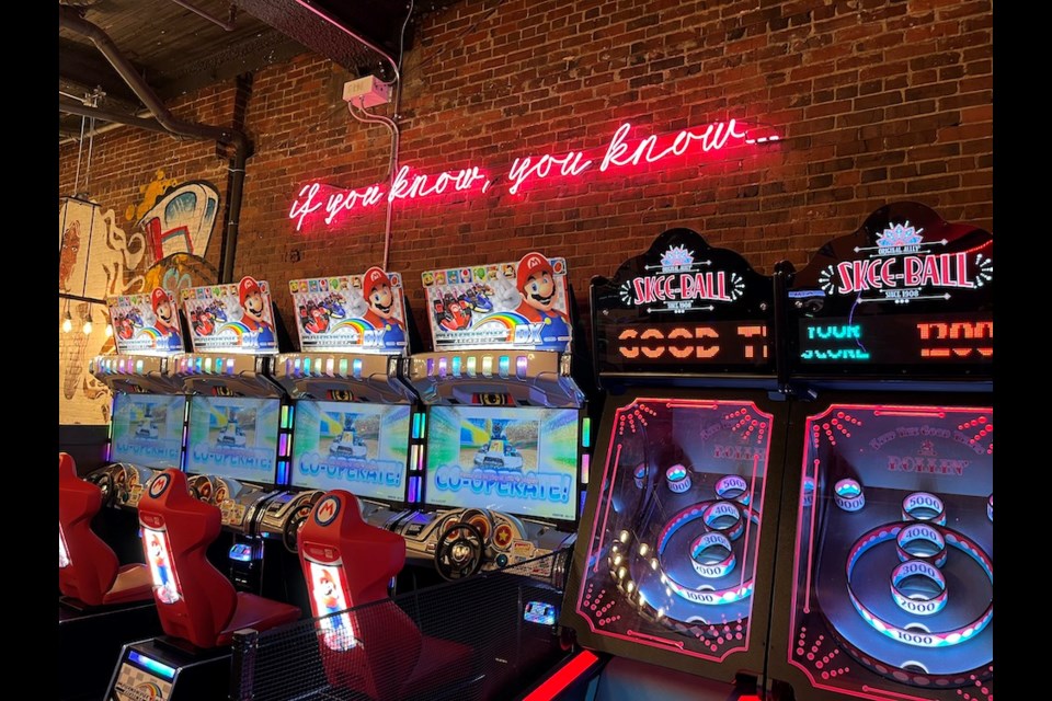 Classic games like Mario Kart and Skeeball abound, plus some rare gems are scattered throughout the venue.