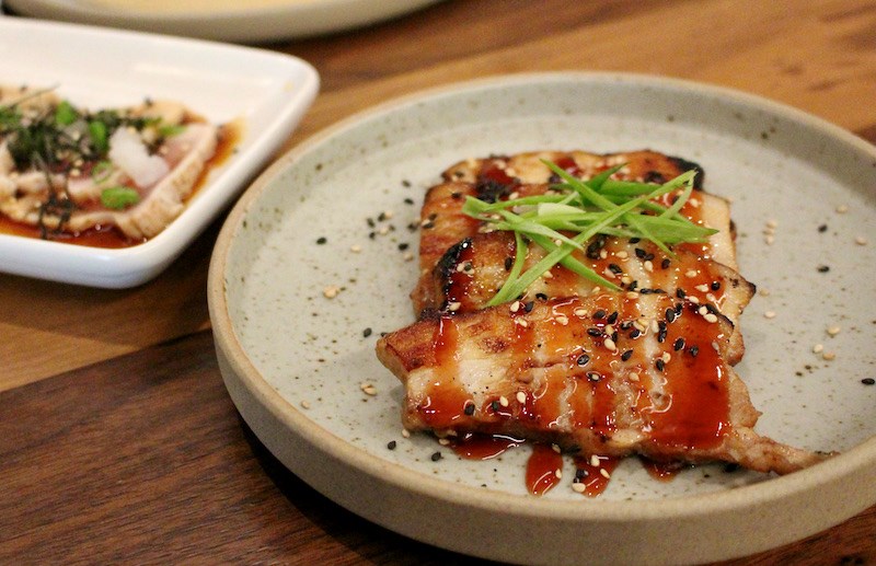 Pork Chashu and tuna tataki on the updated menu at Hachiro, which recently marked two years in North Vancouver - and some big recent changes