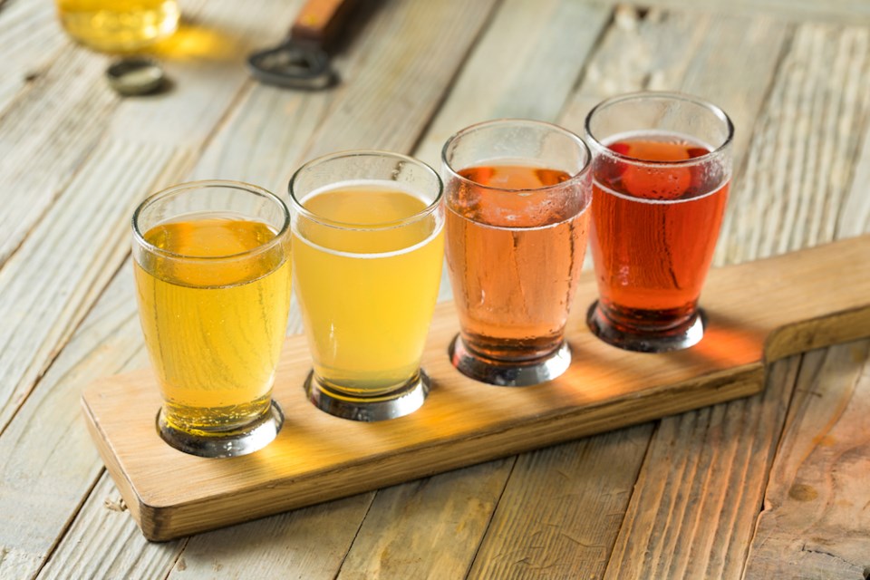 hard cider flight - british columbia