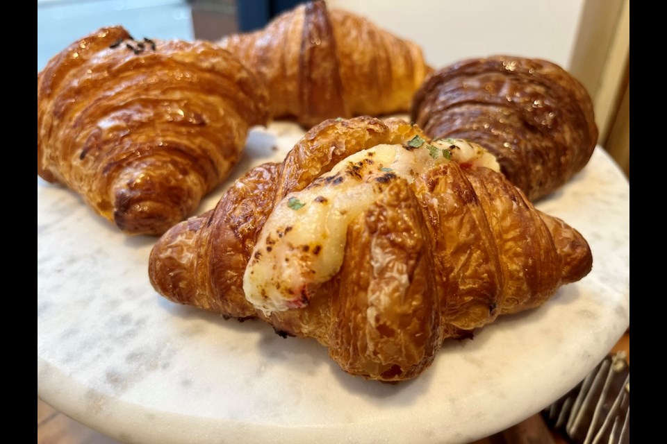 Though Hazukido has several sweet croissants, they have a line of savoury ones, too, like this standout Truffle Crab one.