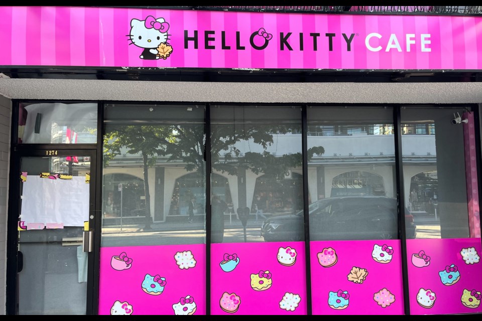 The Hello Kitty in Vancouver will be located at 1274 Robson St.