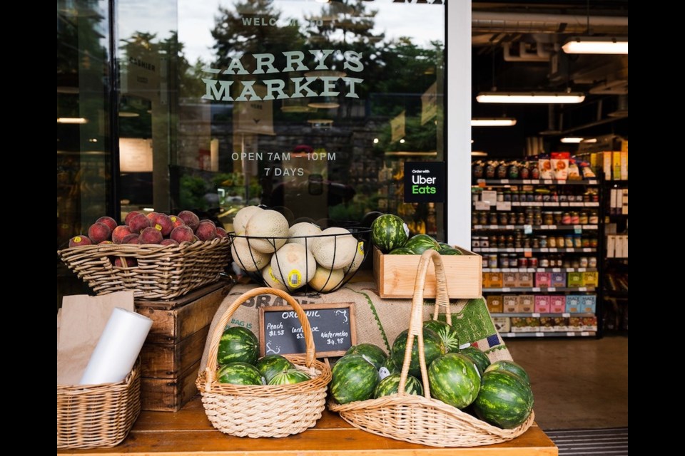 Larry's Market, an independent vegetarian grocer, opened its first location in North Vancouver, seen here, in 2019