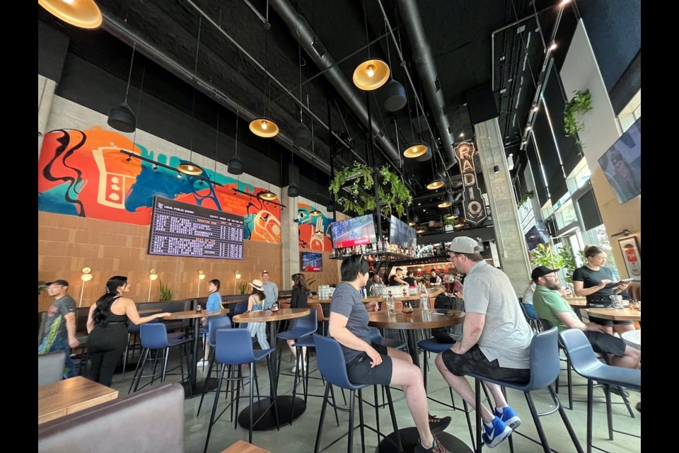 Local Public Eatery, an offshoot of the Joey restaurant chain, opened its third Vancouver location on May 25, 2023 in the River District development