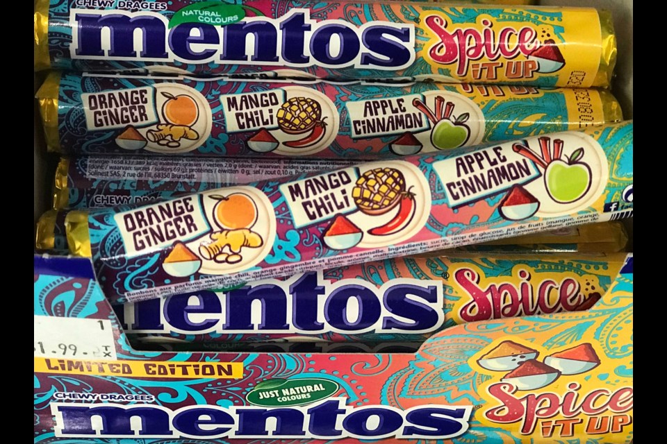 Mentos, but spicey.