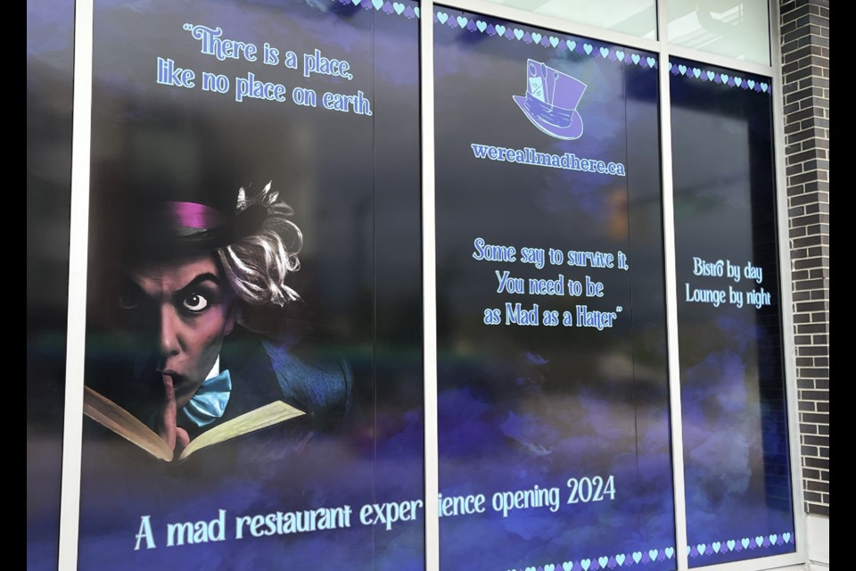 The new restaurant, called Mad Hatter Bistro, plays on themes from "Alice in Wonderland."