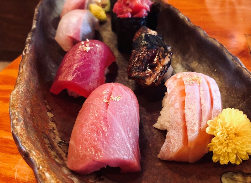 The house selection of nigiri. Photo by Lindsay William-Ross/Vancouver Is Awesome