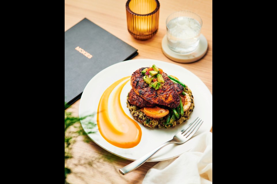 Moxies' menu remains approachable with global influences, though they do have more seasonal items and lots of vegan and vegetarian options. 
