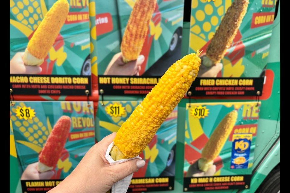 Corn on the cob meets classic KD neon orange mac and cheese sauce. Nostalgia and Canadiana are major trends among the new food and drink offerings at the 2025 Fair at the PNE.