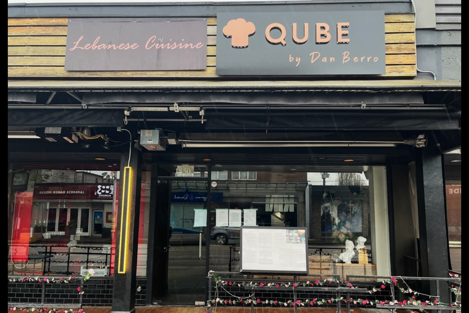 Qube Restaurant, which opened in September 2023 in Kitsilano and specialized in Lebanese cuisine, has closed.