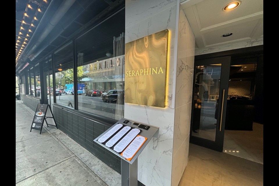 Seraphina is located at 905 Dunsmuir St (where Royal Dinette used to be) and is a sibling to Vesper Lounge upstairs