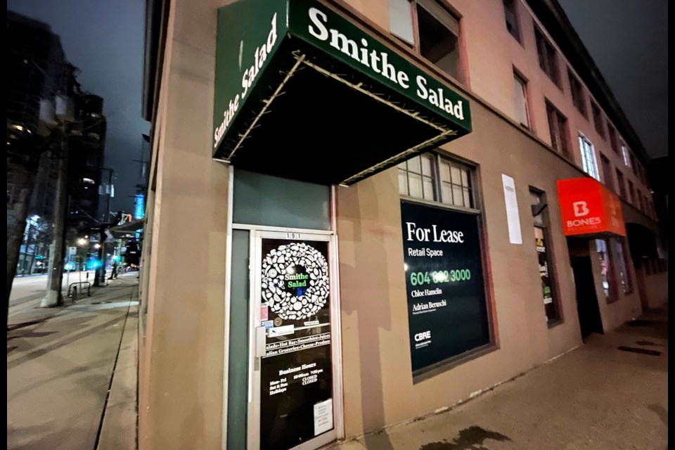 Smithe Salad was open from 2016 to 2024.
