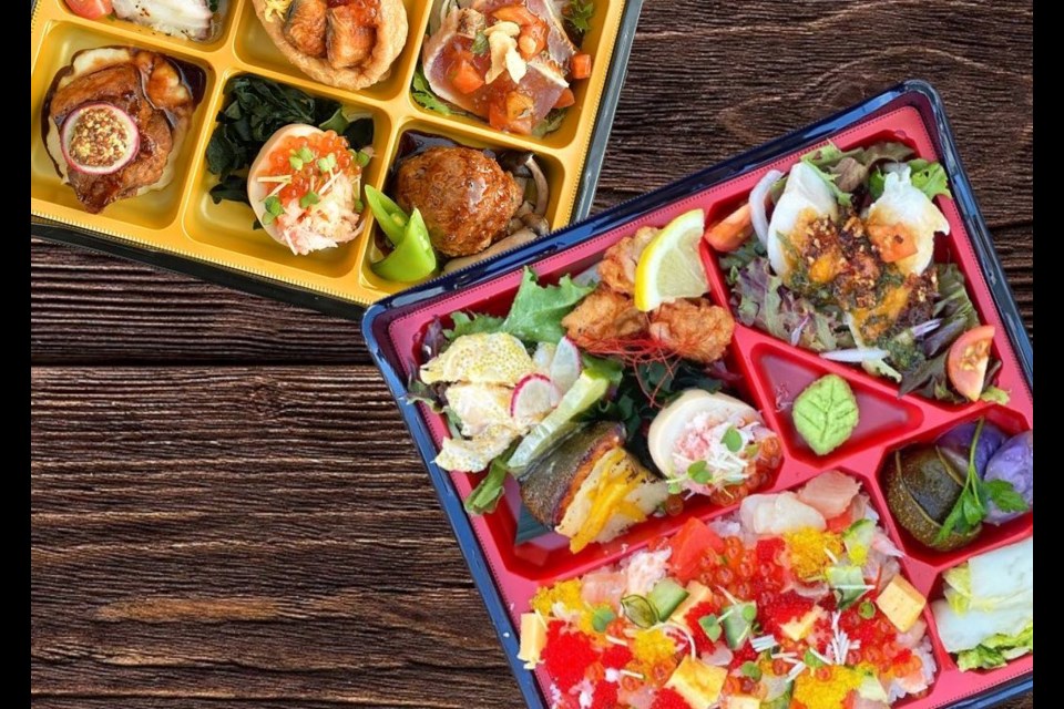 Bento boxes are one of Takenaka's signature items, which feature prominently on the menu of its truck and onigiri cafe. Takenaka is now the new lease owner of the restaurant space in Gastown that was previously Rodney's Oyster House.