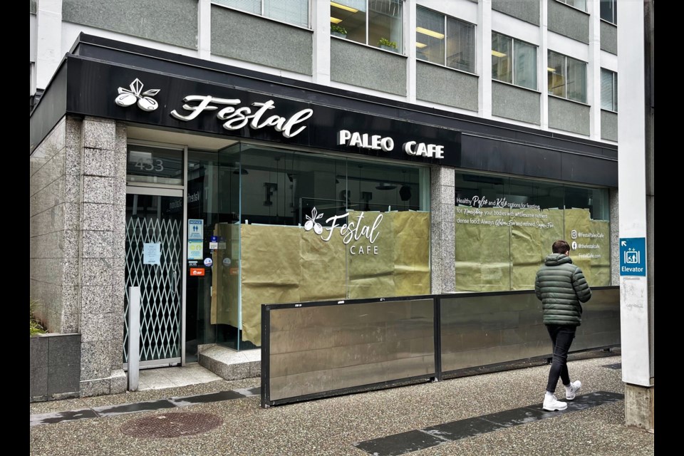 Festal Paleo Cafe has permanently closed their downtown Vancouver location.