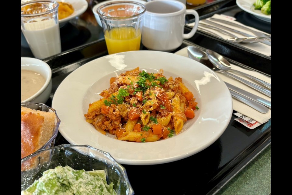 One of the easiest swaps was to change to lower-impact proteins in dishes like pasta. Adding a simple garnish also went a long way