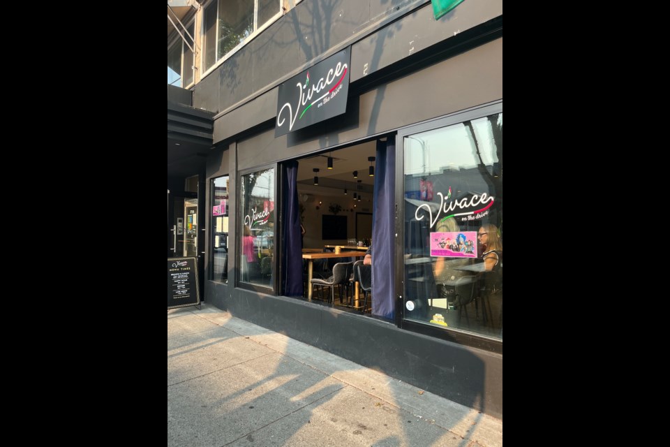 Vivace, as seen in August 2023, was located at 1728 Commercial Dr, in the space that was the short-lived Osita, and Federico's Supper Club for 20 years before that.