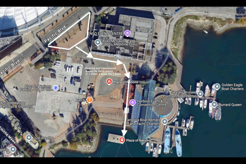 Havn has proposed to anchor a floating sauna in False Creek next to the Plaza of Nations.