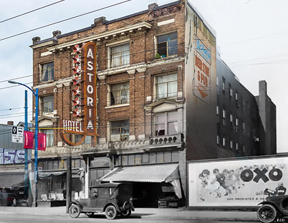 Vancouver Now & Then: The Astoria Hotel in 1923 and 2021